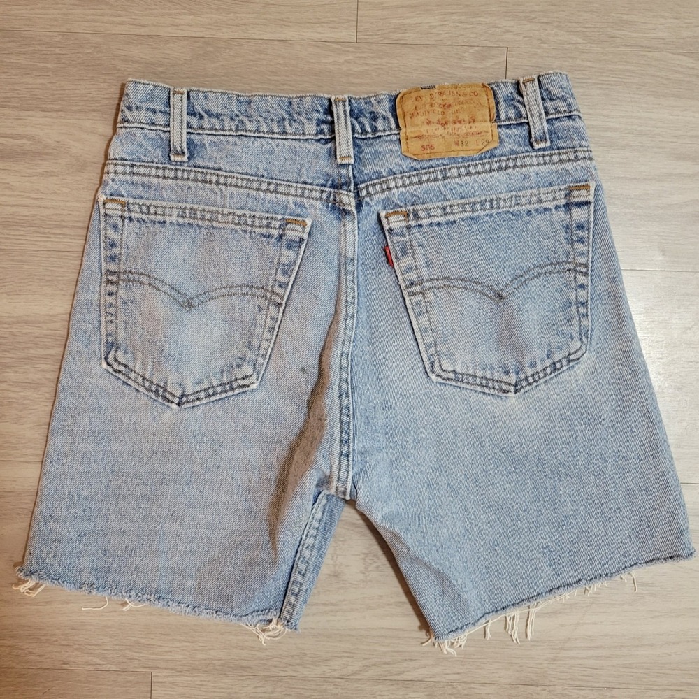 VTG 1981 Levis 505 Light Wash Denim Cut Off Shorts Made in USA 30x6 Custom
